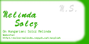 melinda solcz business card